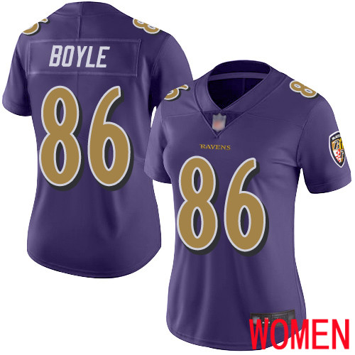 Baltimore Ravens Limited Purple Women Nick Boyle Jersey NFL Football #86 Rush Vapor Untouchable